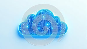 Blue Cloud Computing Technology Concept