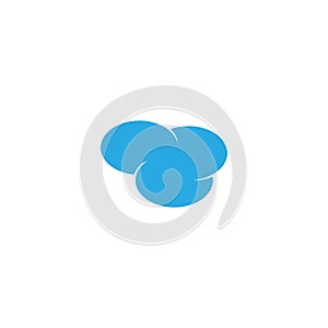 Blue Cloud Logo vector icon design