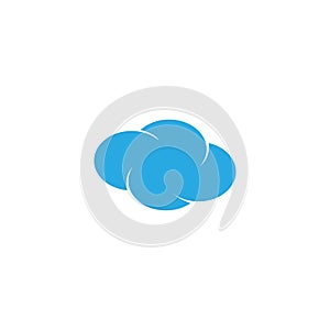 Blue Cloud Logo vector icon design