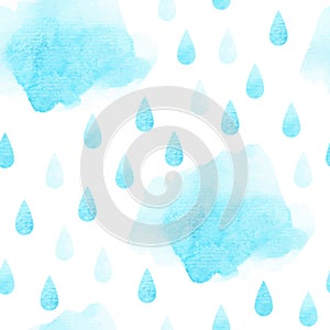 Blue cloud rainy pattern