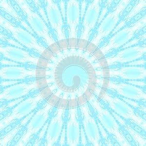 Blue cloud sky kaleidoscope pattern. nature
