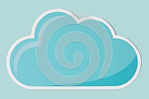 Blue cloud technology symbol icon