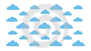 Blue Clouds Pattern Background Texture, vector design Generative AI