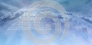 Divine Intelligence Sky Word Cloud Wall Art photo