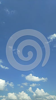 Blue Cloudy Sky Cakrawala Biru Langit