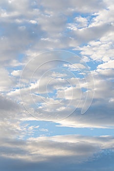 blue cloudy sky sunset vertical