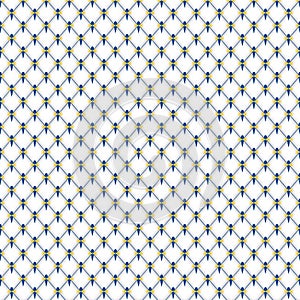 Blue cobalt grid with gold royal pattern