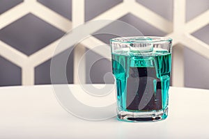 Blue cocktail alcohol in background design