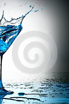 Blue coctail splash