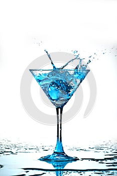 Blue coctail splash