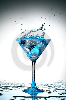 Blue coctail splash