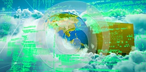 Composite image of blue codes