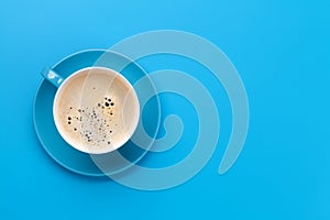 Blue coffee cup