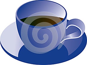 Blue coffee cup