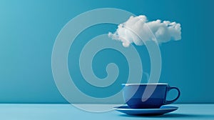 The blue coffee cup.AI generated image