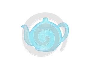 Blue Coffee Cup Cartoon Illustration. photo