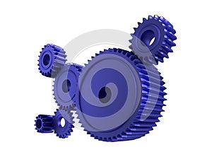 Blue cogs