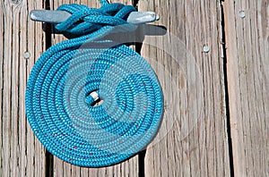 Blue Coil of Nautical Rope