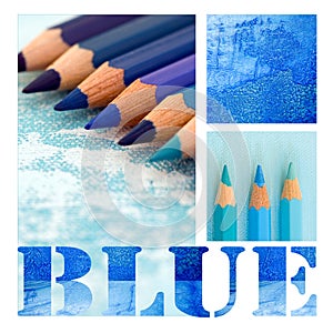 Blue Collage