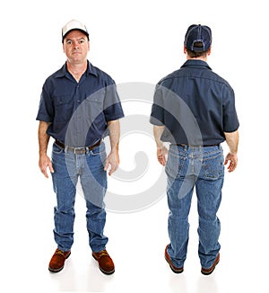 Blue Collar Man Two Views