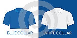 Blue collar white collar job worker uniform profession