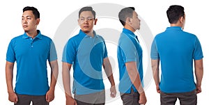 Blue Collared Shirt Design Template