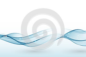 Blue color, abstract element. Wave design on a light background. Abstract blue wave background.