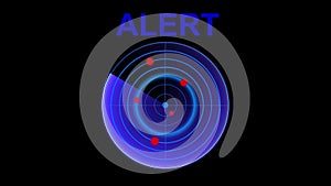 Blue Color Alert Flashing on Radar Screen