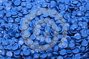 Blue color chemistry plastic