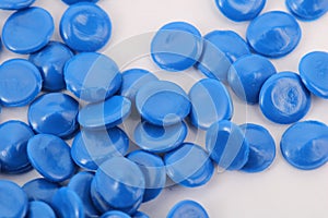Blue color chemistry plastic