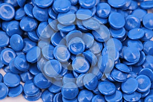 Blue color chemistry plastic