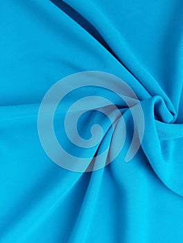 blue color chiffon fabric texture seamless with beautiful closeup detail fabric