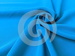 blue color chiffon fabric texture seamless with beautiful closeup detail fabric