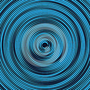 Blue color circles background, waves pattern