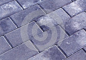 Blue color cobblestone pavement texture.