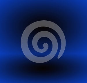 Blue color gradient abstract background rendering for display or montage