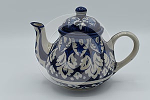 Blue Color Kitchen Crockery Milk Tea Pot