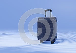 Blue Color luggage or baggage bag use for transportation travel