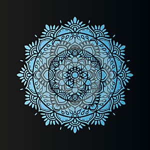 blue color mandala concept vector design illustration eps file
