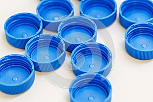 Blue color plastic bottle cap