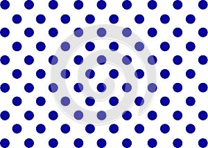 Blue color polka design with white background