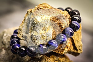 Blue Color Tigers Eye Stone photo