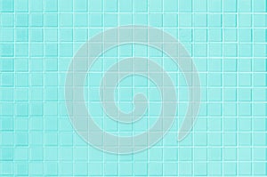 Blue color toned mosaic real texture. Seamlessly pattern. Colorful modern mosaic tile in a bathroom.