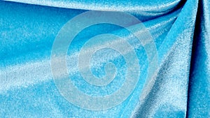 Blue color velvet fabric texture