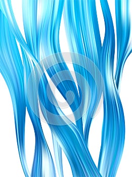 Blue color water Abstract smooth wave. Curve flow motion. Vector illustration