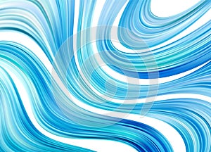 Blue color water Abstract smooth wave. Curve flow motion. Vector illustration