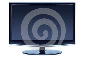 Blue color widescreen monitor