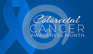 Blue Colorectal Cancer Awareness Month Background Illustration