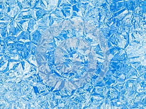 Blue colored relief ice crystal background