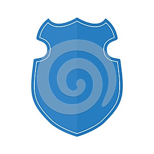 Blue colored shield icons on white background